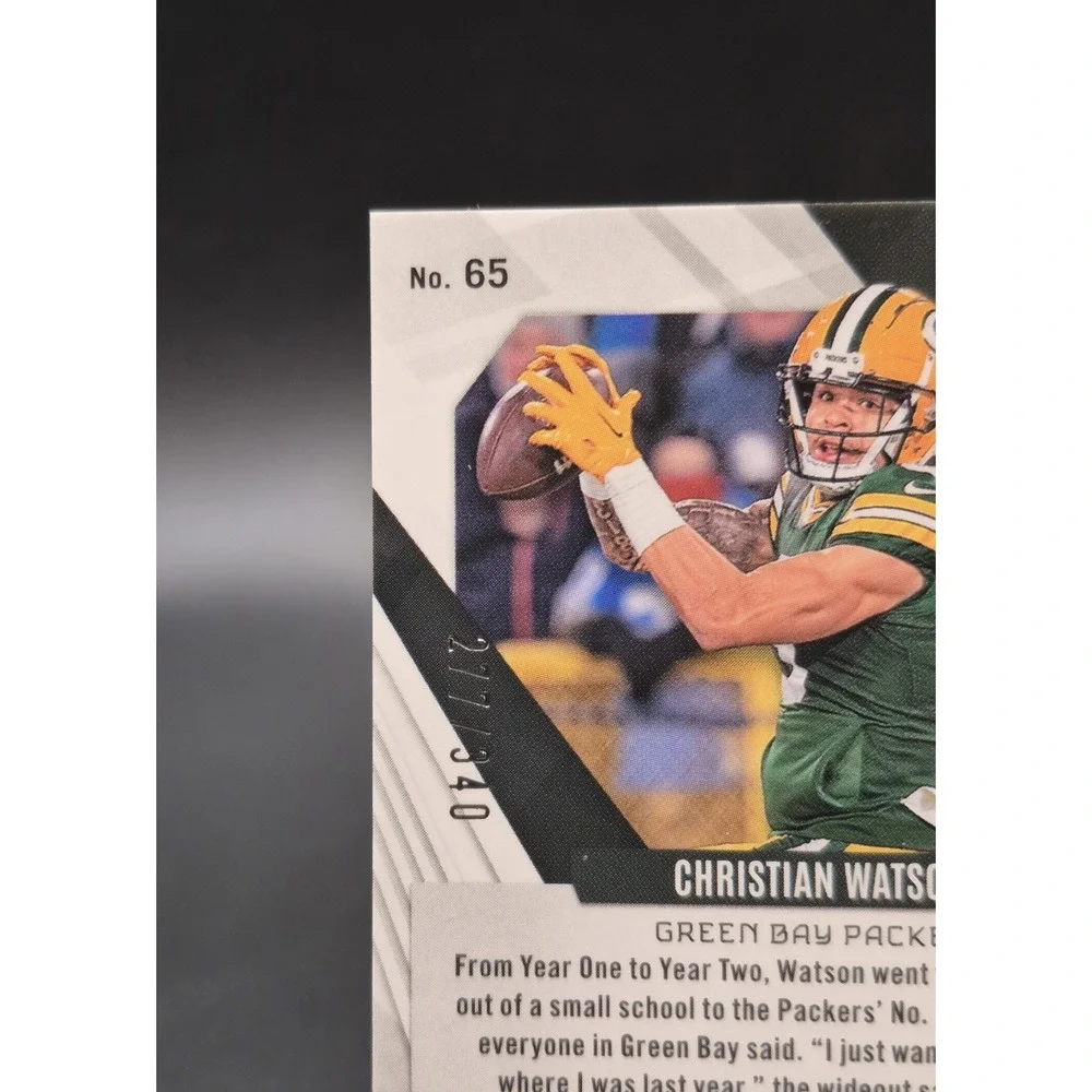 2023 Phoenix Football Christian noWatson #65 Fire Burst /340 Green Bay Packers
